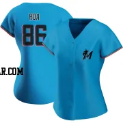 Christian Roa Women's Miami Marlins Blue Authentic Alternate Jersey