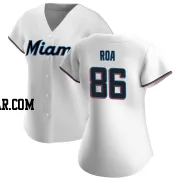 Christian Roa Women's Miami Marlins White Authentic Home Jersey