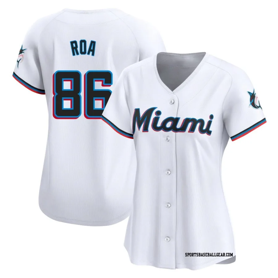 Christian Roa Women's Miami Marlins White Limited Home Jersey