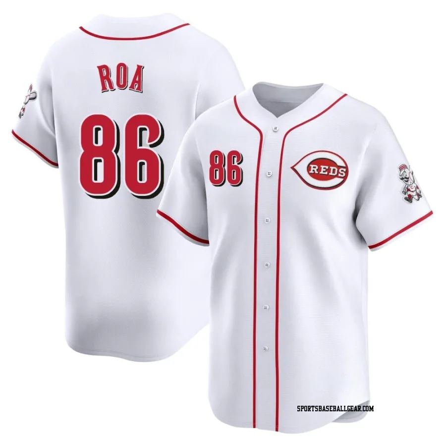 Christian Roa Youth Cincinnati Reds White Limited Home Jersey