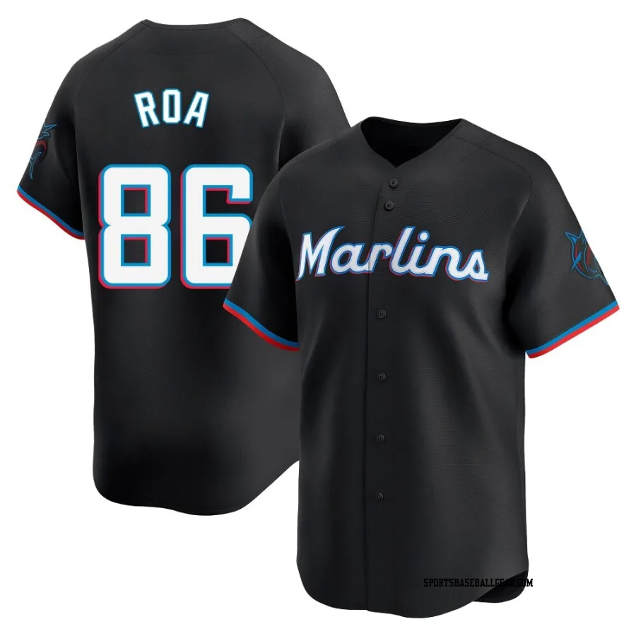 Christian Roa Youth Miami Marlins Black Limited Alternate Jersey