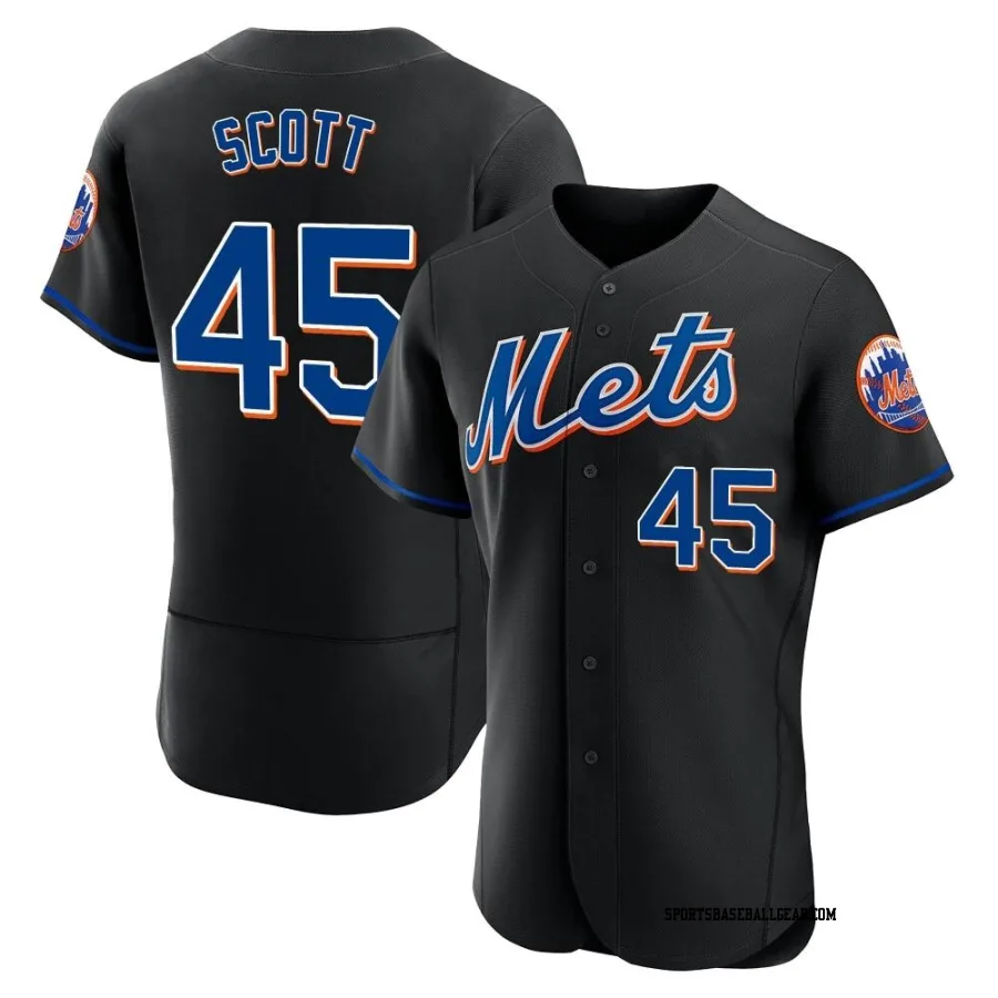 Christian Scott Men's New York Mets Black Authentic 2022 Alternate Jersey