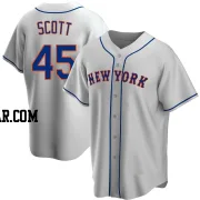 Christian Scott Men's New York Mets Gray Replica Road Jersey