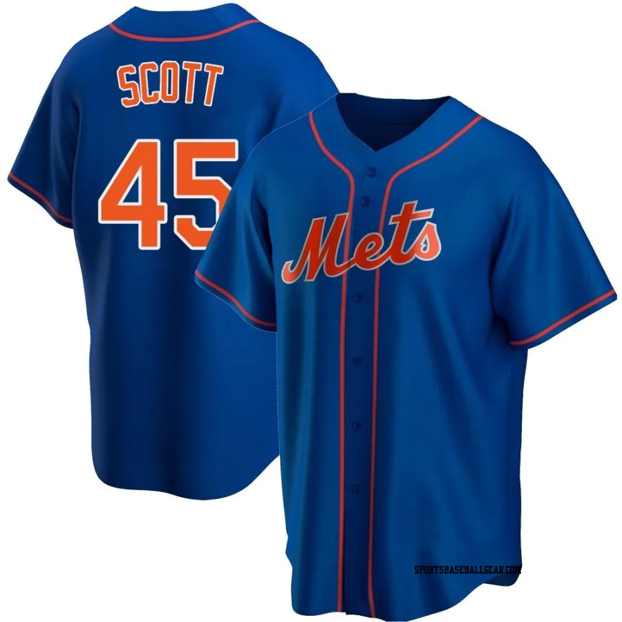 Christian Scott Men's New York Mets Royal Replica Alternate Jersey