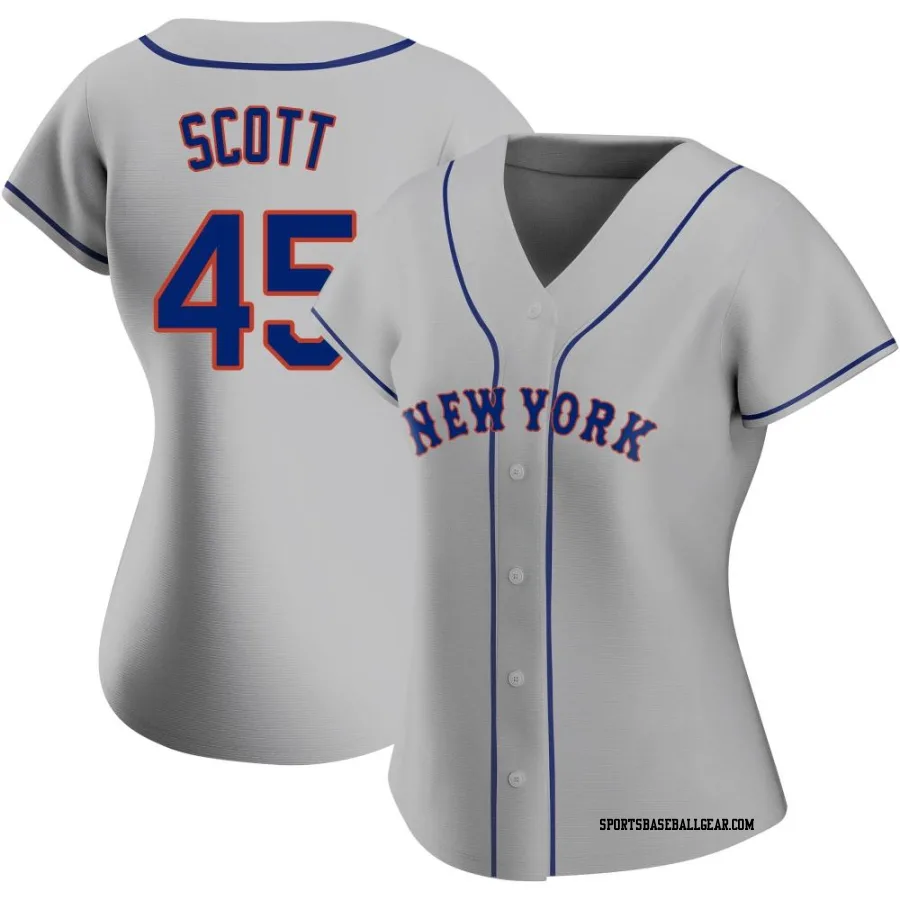 Christian Scott Women's New York Mets Gray Authentic Road Jersey