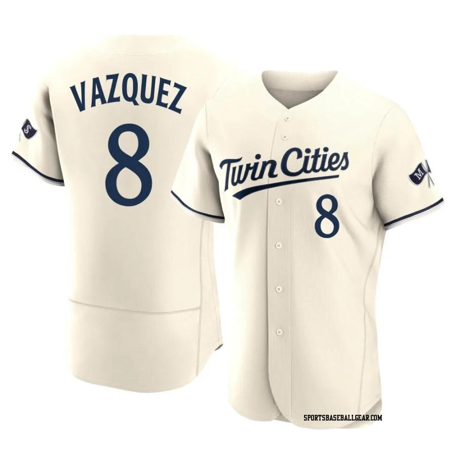 Christian Vazquez Men's Minnesota Twins Cream Authentic Alternate 2023 Jersey