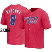 Christian Vazquez Men's Puerto Rico Baseball Red Replica 2023 World Baseball Classic Jersey