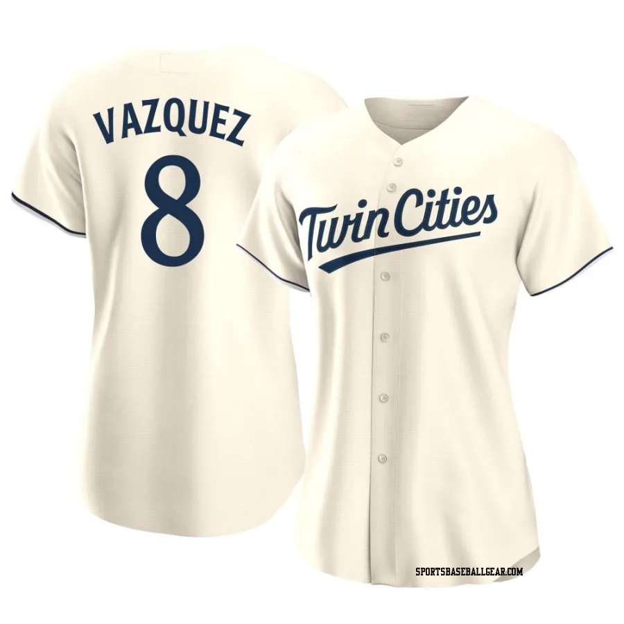 Christian Vazquez Women's Minnesota Twins Cream Replica Alternate Jersey