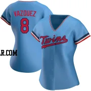 Christian Vazquez Women's Minnesota Twins Light Blue Authentic Alternate Jersey