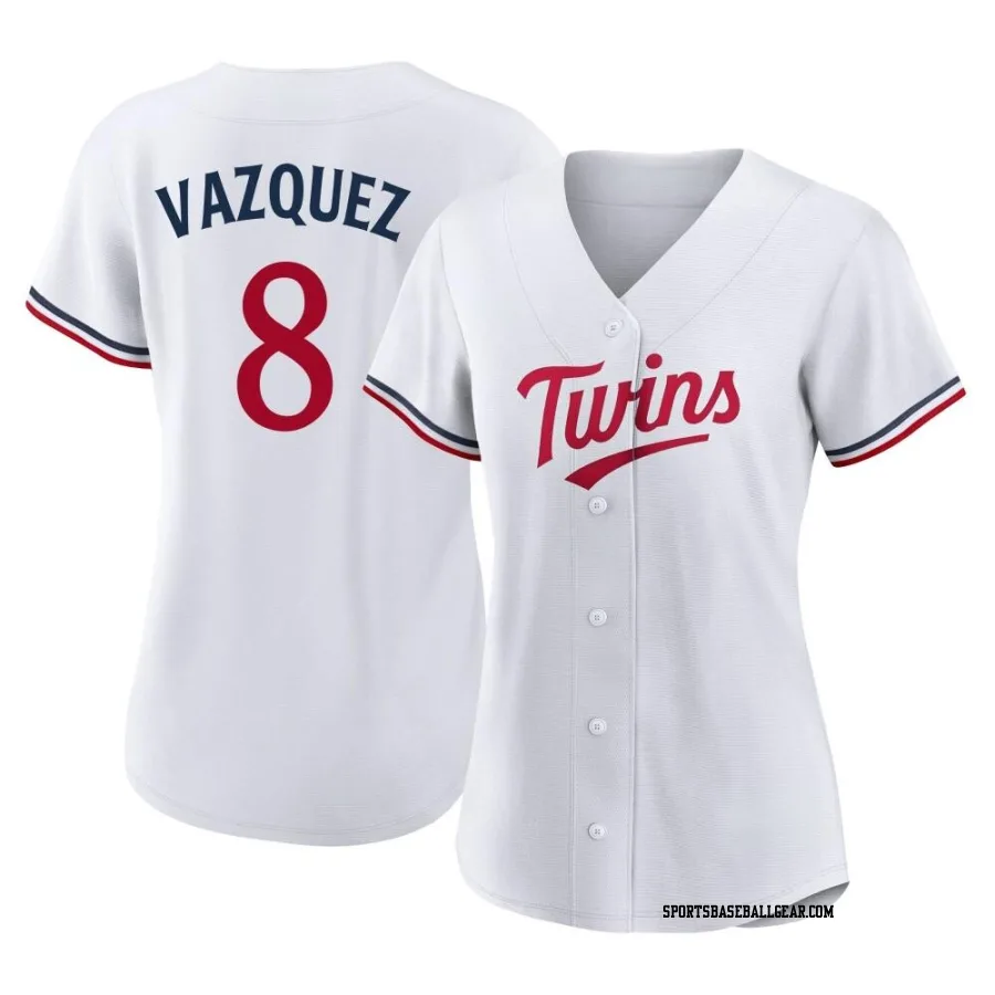 Christian Vazquez Women's Minnesota Twins White Replica Home Jersey