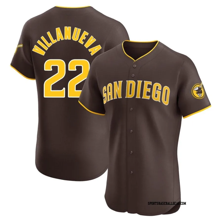 Christian Villanueva Men's San Diego Padres Brown Elite Road Vapor Premier Jersey