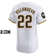 Christian Villanueva Men's San Diego Padres White Elite Home Patch Jersey