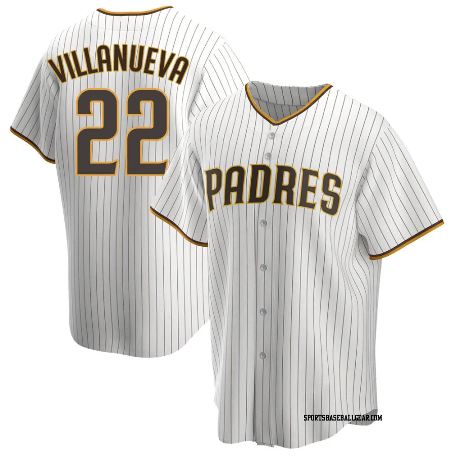 Christian Villanueva Men's San Diego Padres White/Brown Replica Home Jersey