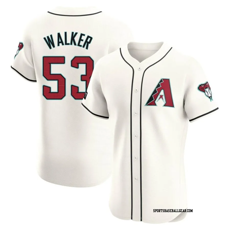 Christian Walker Men's Arizona Diamondbacks Cream Elite Home Patch Jersey