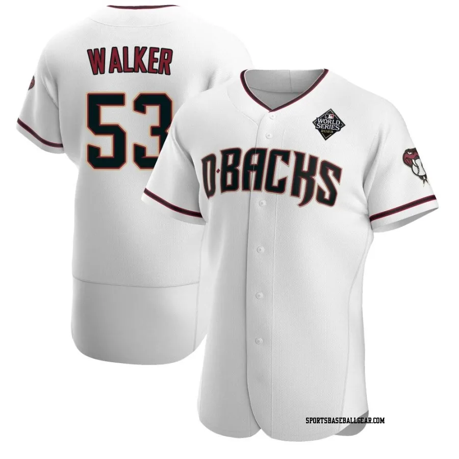 Christian Walker Men's Arizona Diamondbacks White Authentic Crimson Home 2023 World Series Jersey