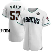 Christian Walker Men's Arizona Diamondbacks White Authentic Teal Alternate 2023 World Series Jersey