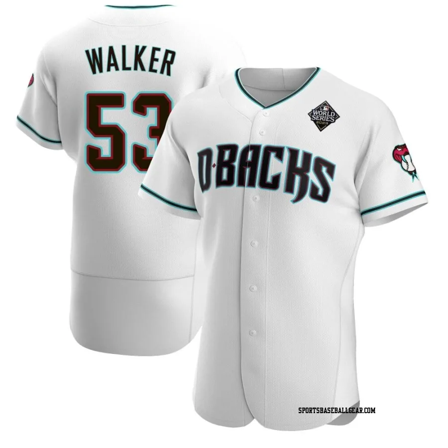 Christian Walker Men's Arizona Diamondbacks White Authentic Teal Alternate 2023 World Series Jersey