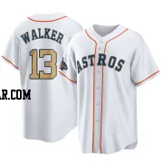 Christian Walker Men's Houston Astros Gold Replica White 2023 Collection Jersey