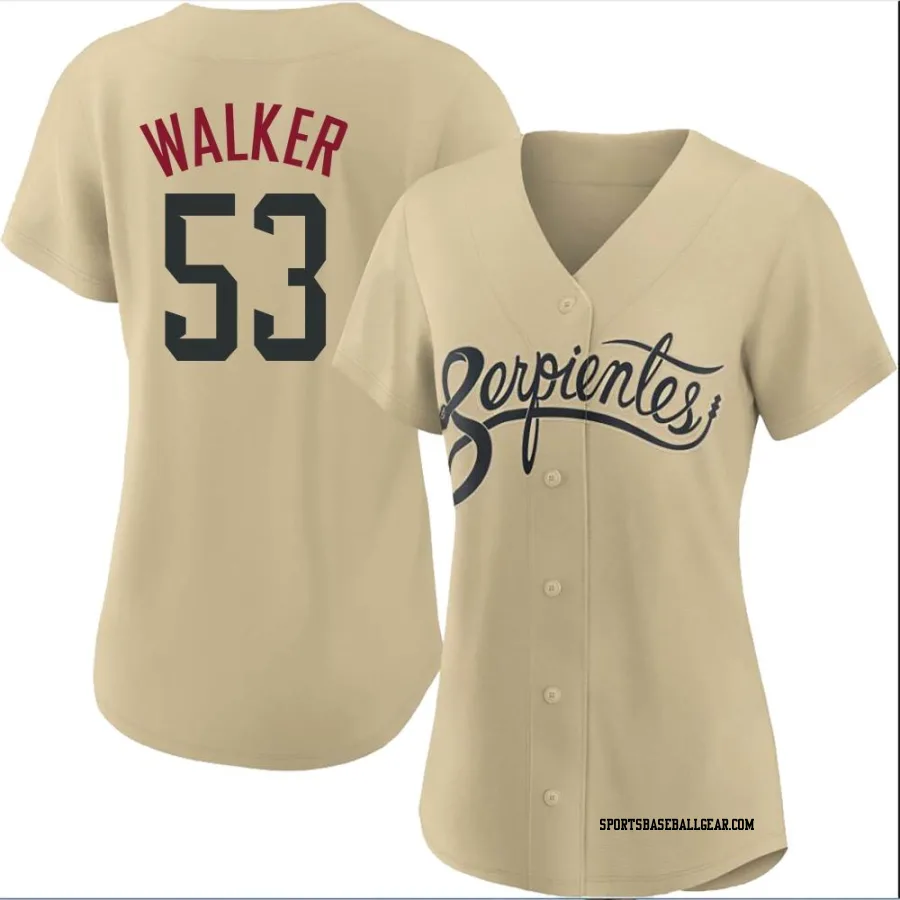 Christian Walker Women's Arizona Diamondbacks Gold Authentic 2021 City Connect Cool Base Jersey