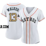 Christian Walker Women's Houston Astros Gold Authentic White 2023 Collection Jersey