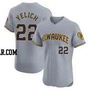 Christian Yelich Men's Milwaukee Brewers Gray Elite Road Jersey