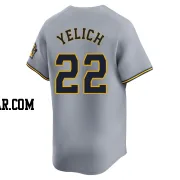 Christian Yelich Men's Milwaukee Brewers Gray Limited Away Jersey