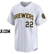 Christian Yelich Men's Milwaukee Brewers White Limited Alternate Jersey