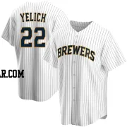 Christian Yelich Men's Milwaukee Brewers White Replica Home Jersey