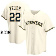 Christian Yelich Youth Milwaukee Brewers Cream Replica Home Jersey