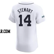 Christin Stewart Men's Detroit Tigers White Elite Home Patch Jersey