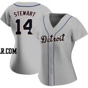 Christin Stewart Women's Detroit Tigers Gray Replica Road Jersey