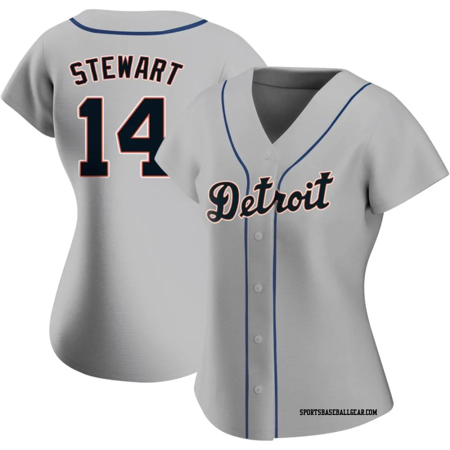 Christin Stewart Women's Detroit Tigers Gray Replica Road Jersey