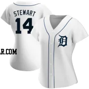 Christin Stewart Women's Detroit Tigers White Replica Home Jersey