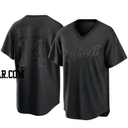 Christin Stewart Youth Detroit Tigers Black Replica Pitch Fashion Jersey