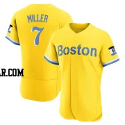 Christopher Miller Men's Boston Red Sox Gold/Light Authentic Blue 2021 City Connect Jersey