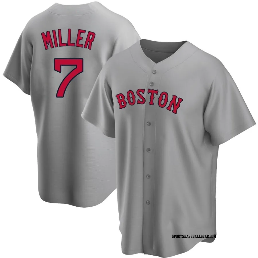 Christopher Miller Men's Boston Red Sox Gray Replica Road Jersey