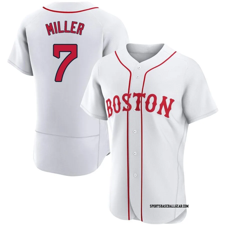 Christopher Miller Men's Boston Red Sox White Authentic 2021 Patriots' Day Jersey