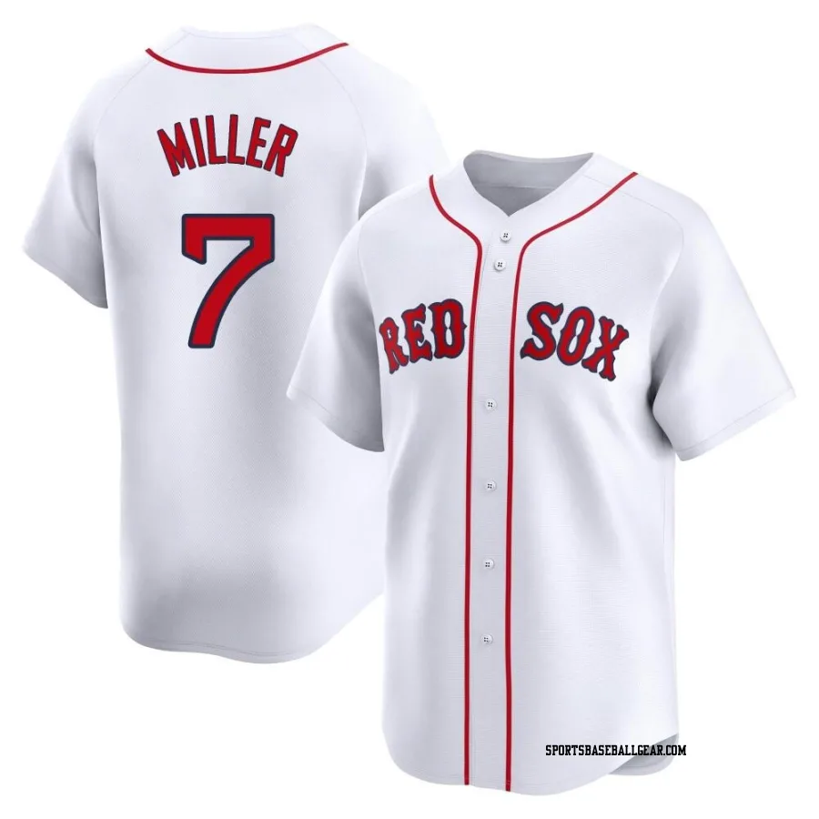 Christopher Miller Men's Boston Red Sox White Limited Home Jersey