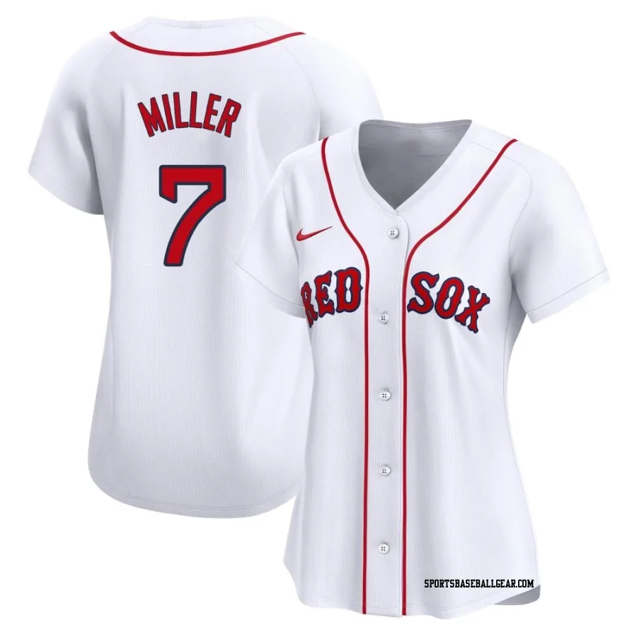 Christopher Miller Women's Boston Red Sox White Limited Home Jersey