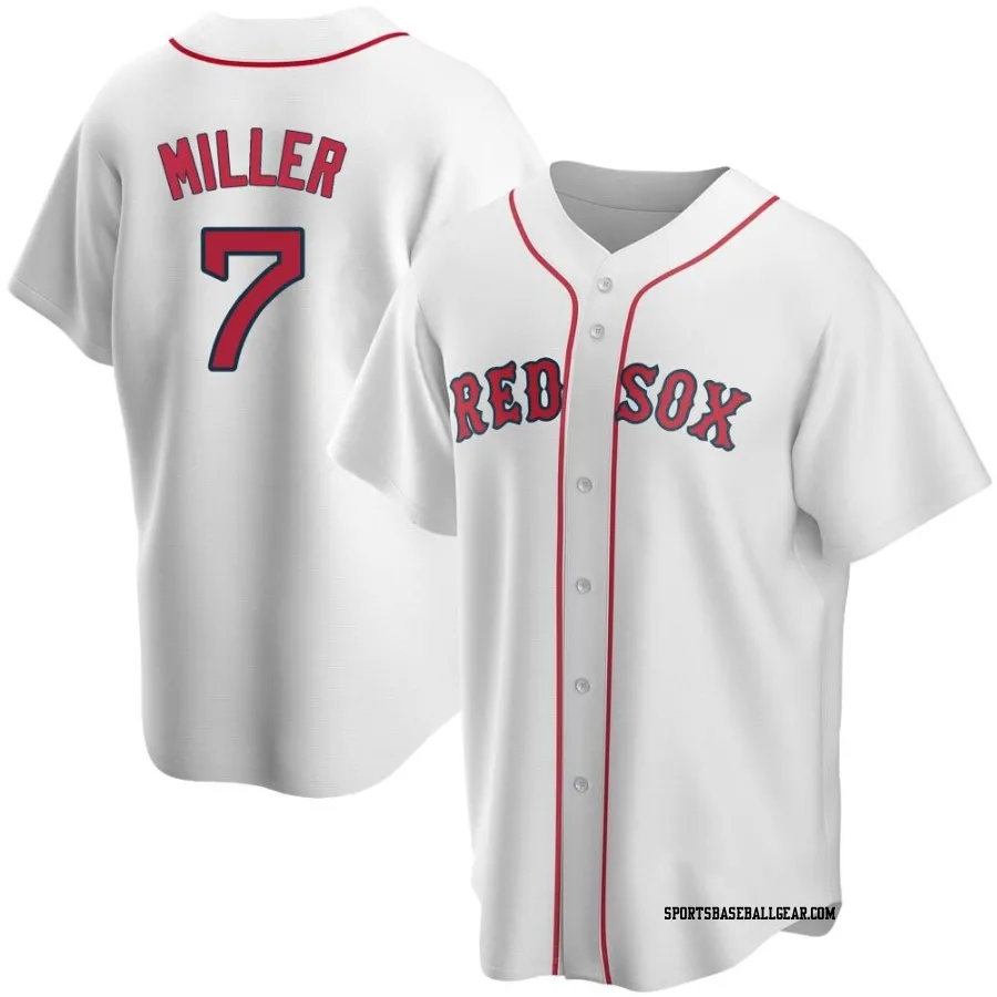 Christopher Miller Youth Boston Red Sox White Replica Home Jersey