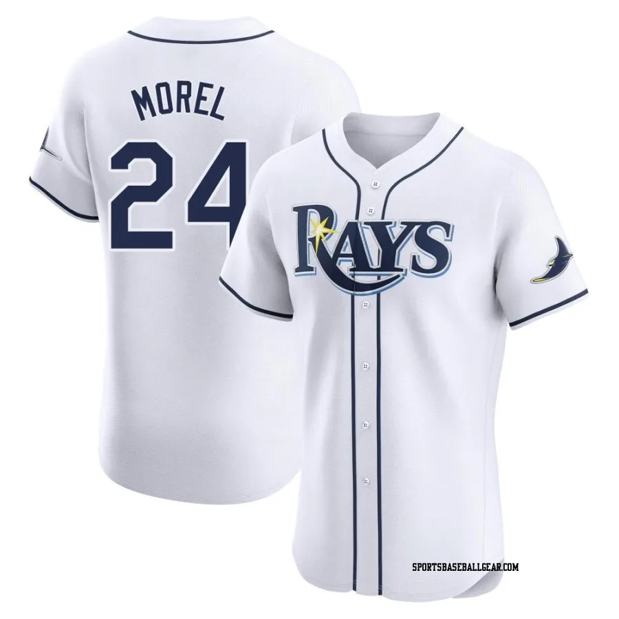 Christopher Morel Men's Tampa Bay Rays White Elite Home Jersey