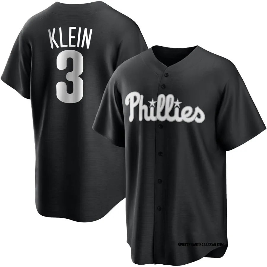 Chuck Klein Men's Philadelphia Phillies Black/White Replica Jersey