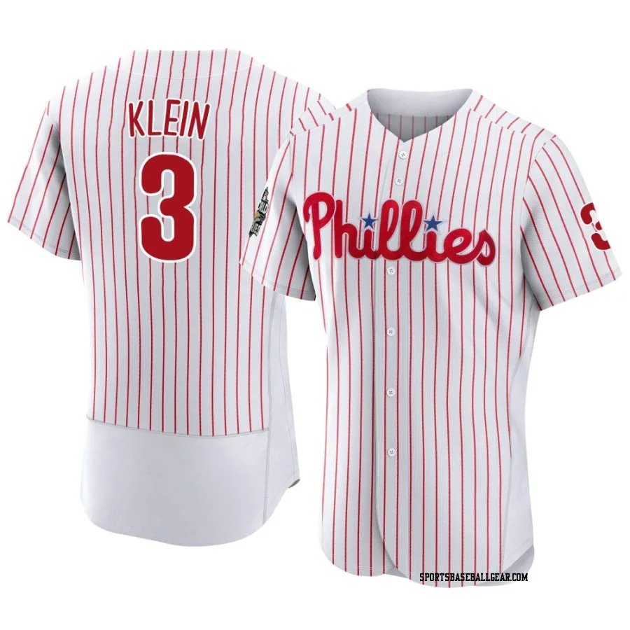 Chuck Klein Men's Philadelphia Phillies White Authentic 2022 World Series Home Jersey