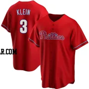 Chuck Klein Youth Philadelphia Phillies Red Replica Alternate Jersey