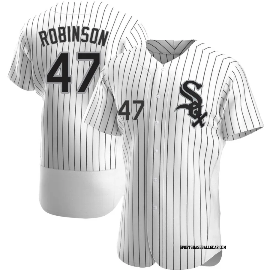 Chuckie Robinson Men's Chicago White Sox White Authentic Home Jersey