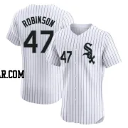 Chuckie Robinson Men's Chicago White Sox White Elite Home Jersey