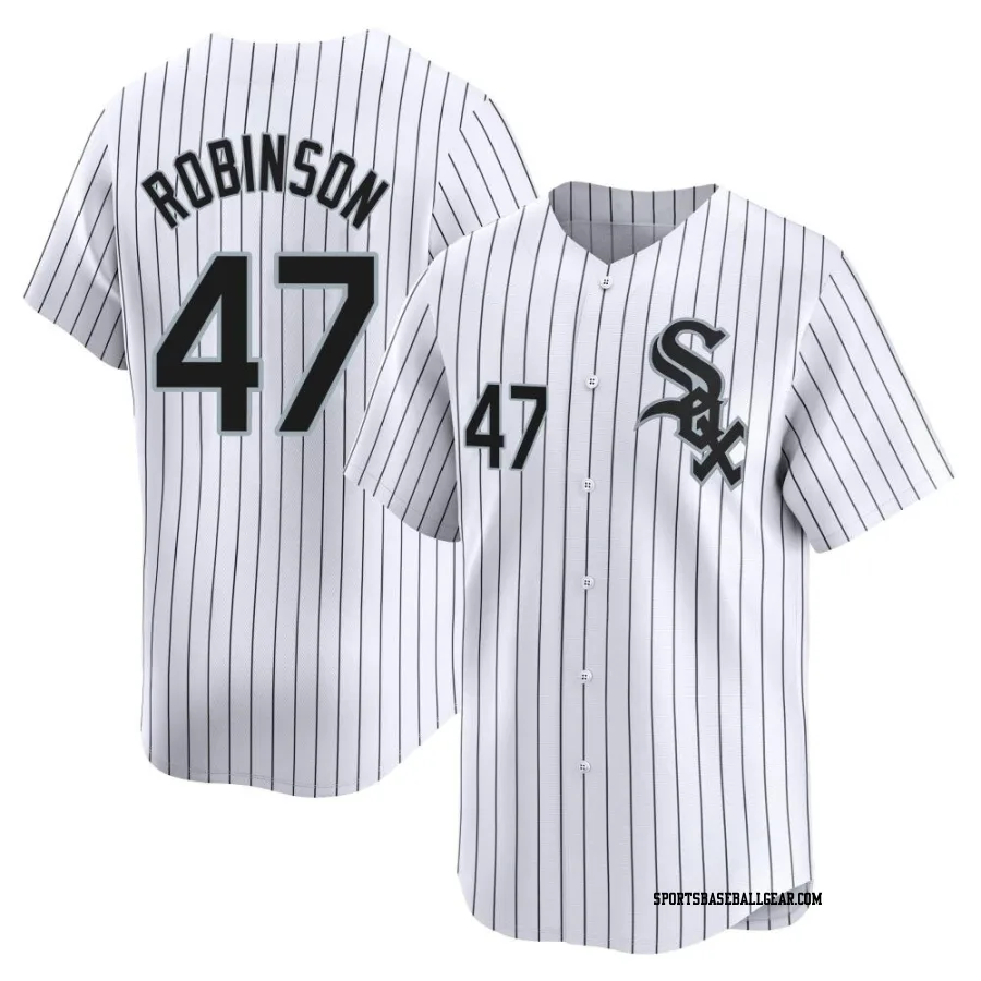 Chuckie Robinson Men's Chicago White Sox White Limited Home Jersey