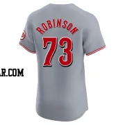 Chuckie Robinson Men's Cincinnati Reds Gray Elite Road Jersey