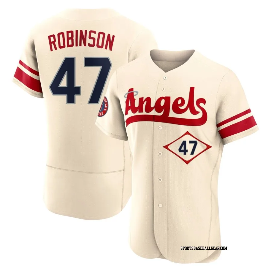 Chuckie Robinson Men's Los Angeles Angels Cream Authentic 2022 City Connect Jersey