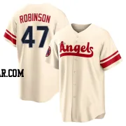 Chuckie Robinson Men's Los Angeles Angels Cream Replica 2022 City Connect Jersey